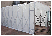 ジャバラ伸縮式テント